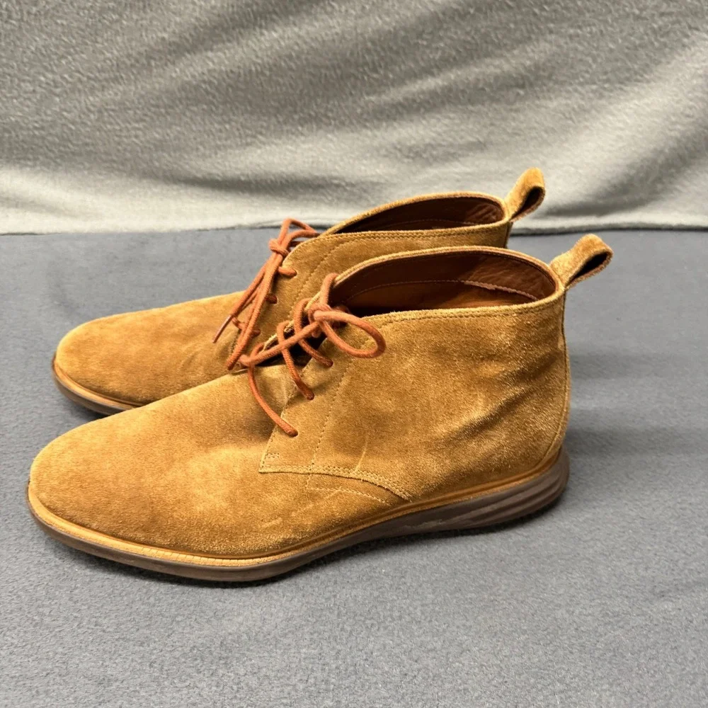 Cole Haan Chukka Boots Mens 12 M Grand Evolution Suede British Tan Lace Up